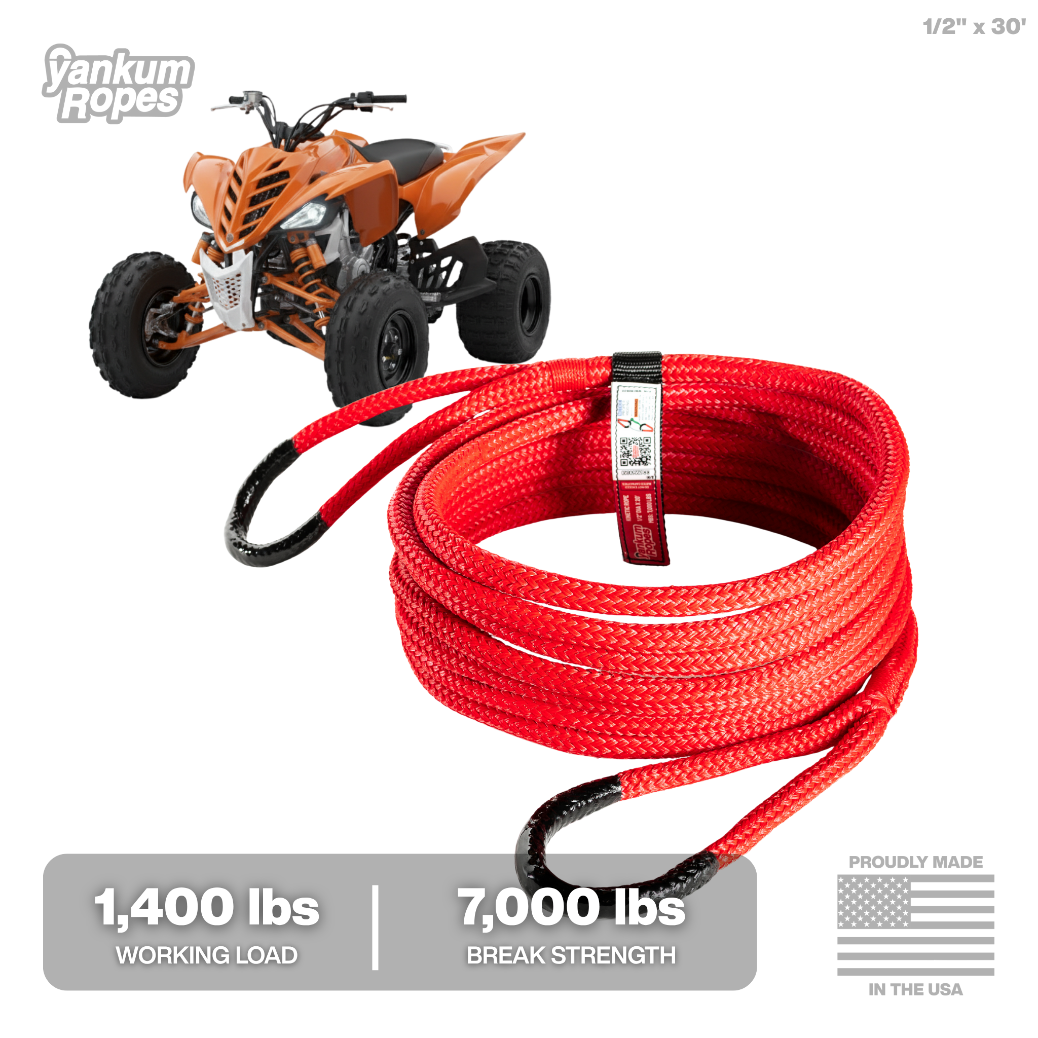 1/2" Kinetic Recovery Rope "Racer"