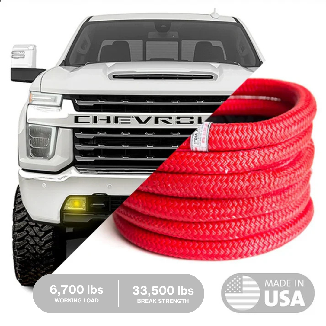 Hi-Vis Kinetic Recovery Rope Yankum Ropes