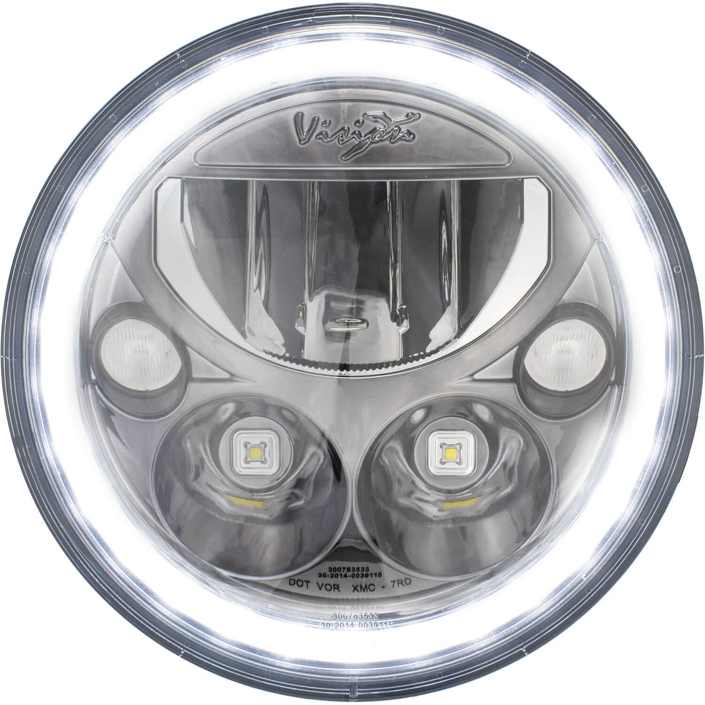 2007-2017 Jeep JK VX LED Headlight Kit - Black Chrome | White Halo