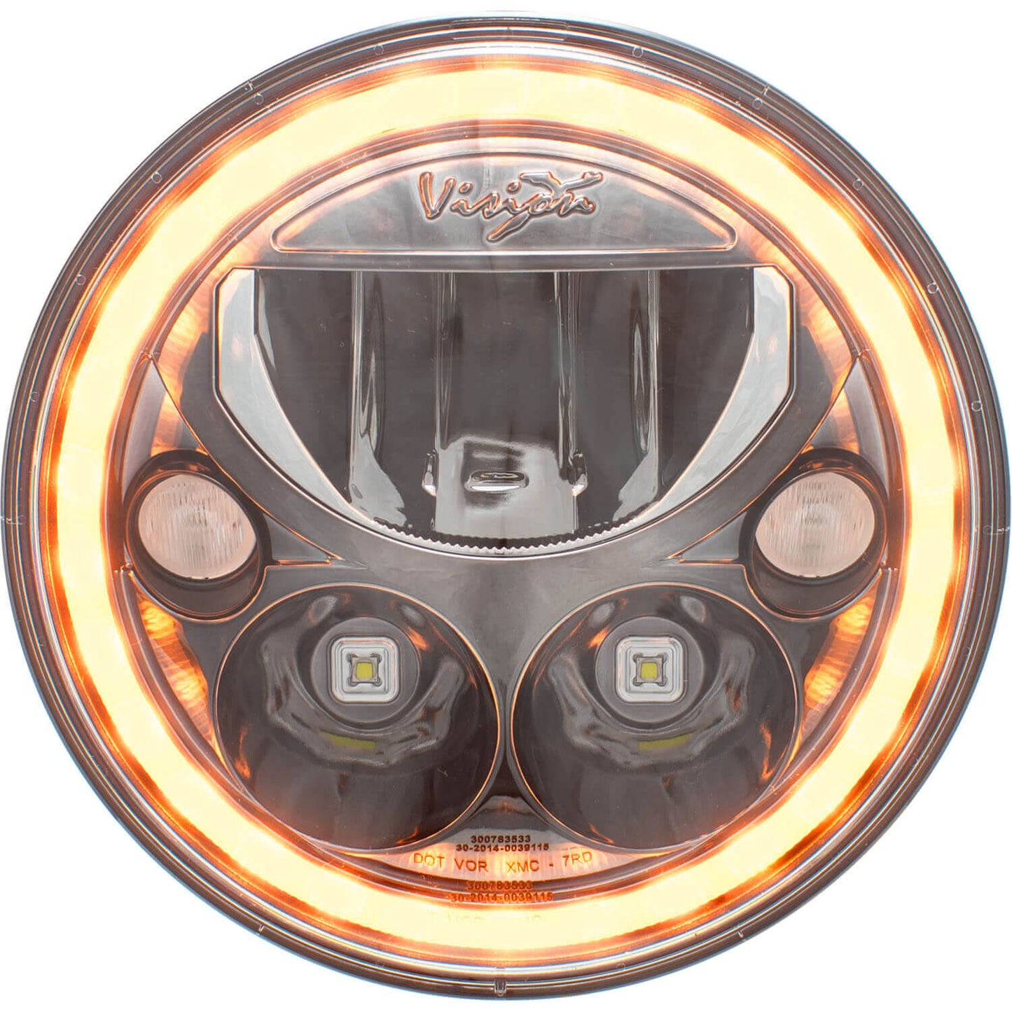 2007-2017 Jeep JK VX LED Headlight Kit - Black Chrome | Amber Halo