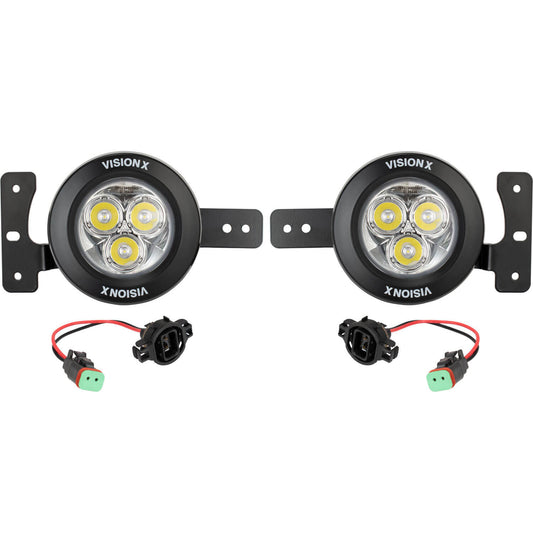 18+ Jeep JL / '20+ Jeep Gladiator Fog Light Kit with 3.7" Multi-LED Mini Cannons