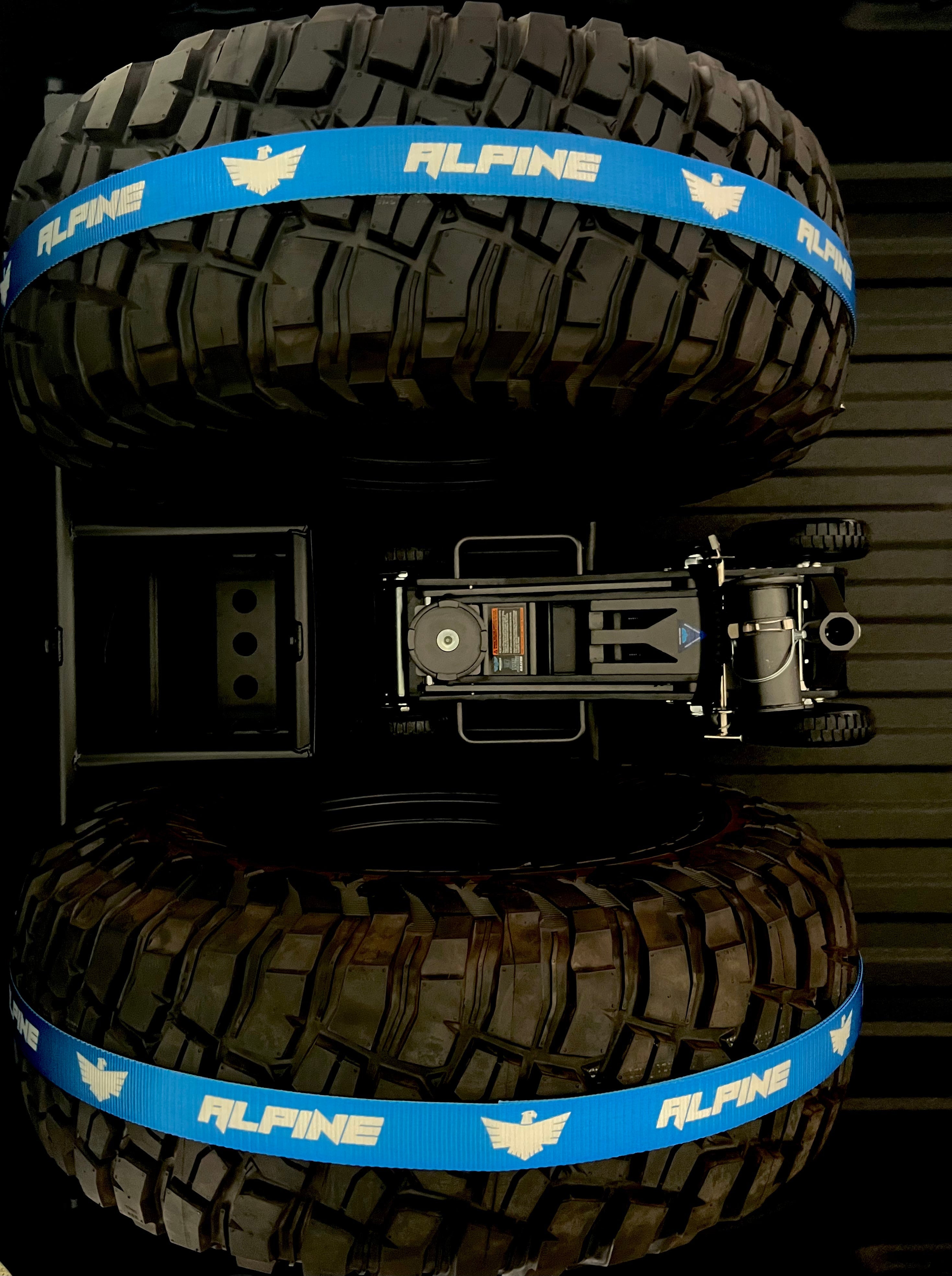 Blue Tire Tie Down (Single Strap) Alpine Offroad