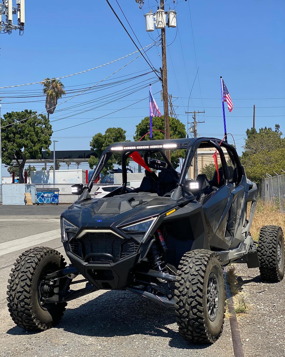 Polaris Pro R RZR 30" Roof Mounts For Light Bar or MPM Mount GGLighting