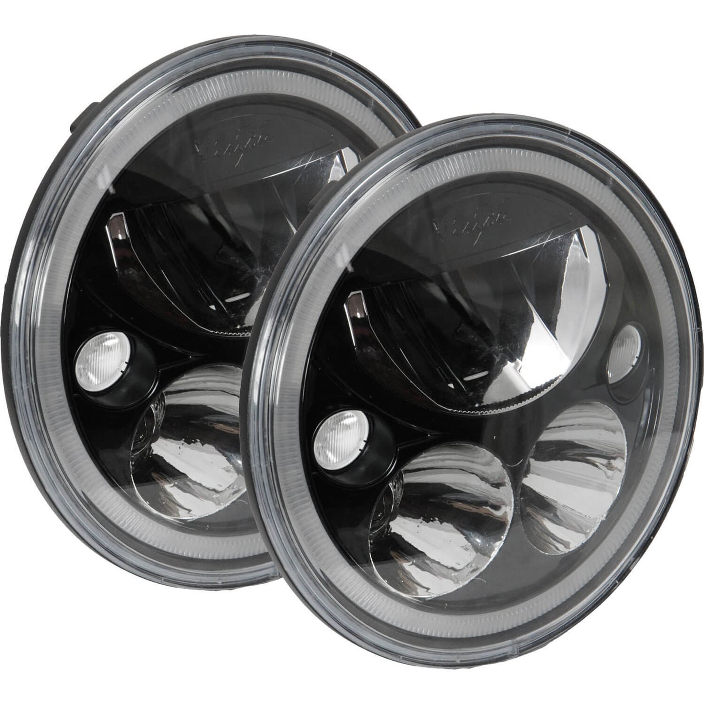 5.75" VX Series LED Headlight Kit - Black Chrome | White Halo
