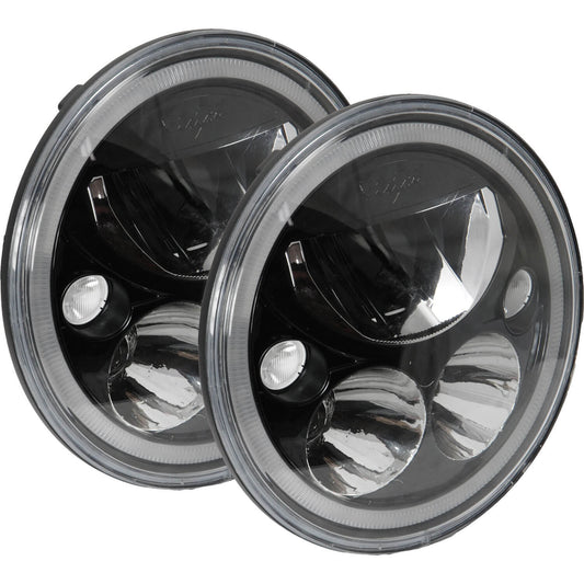 5.75" VX Series LED Headlight Kit - Black Chrome | White Halo