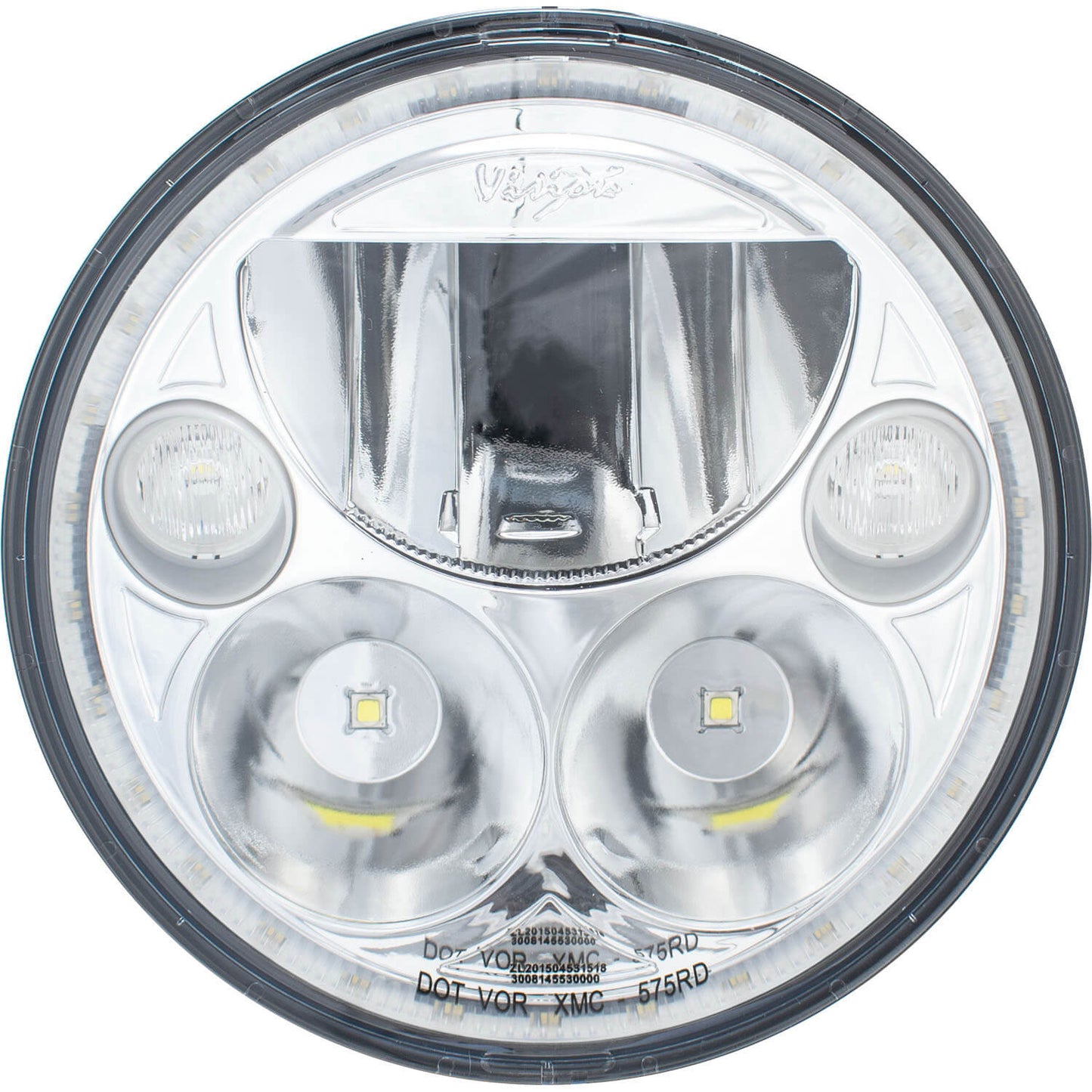 Single 5.75" Round VX LED Headlight (with Low-High-Halo)