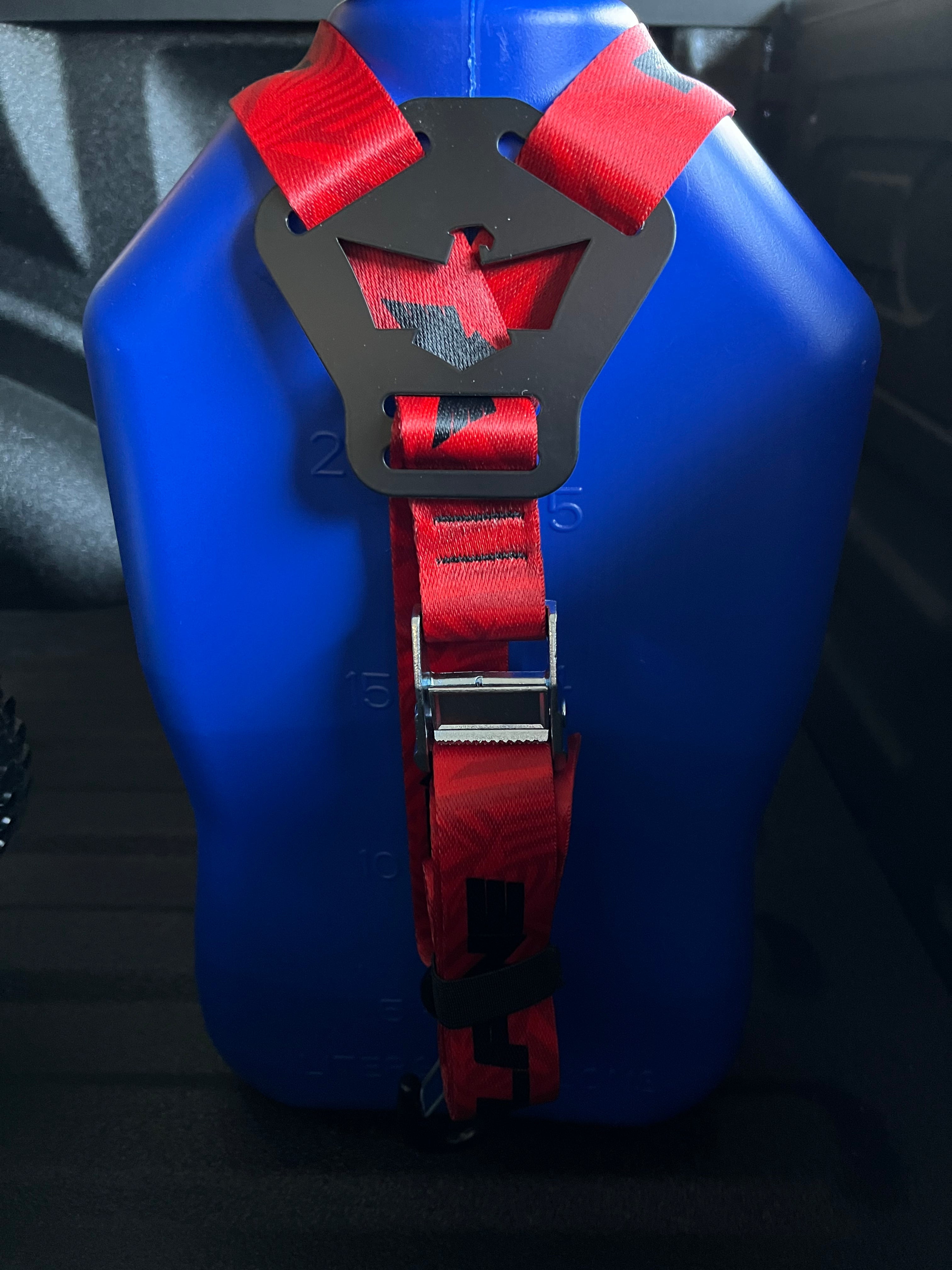 Dual Y Fuel Jug Strap- Red Dazzle Alpine Offroad