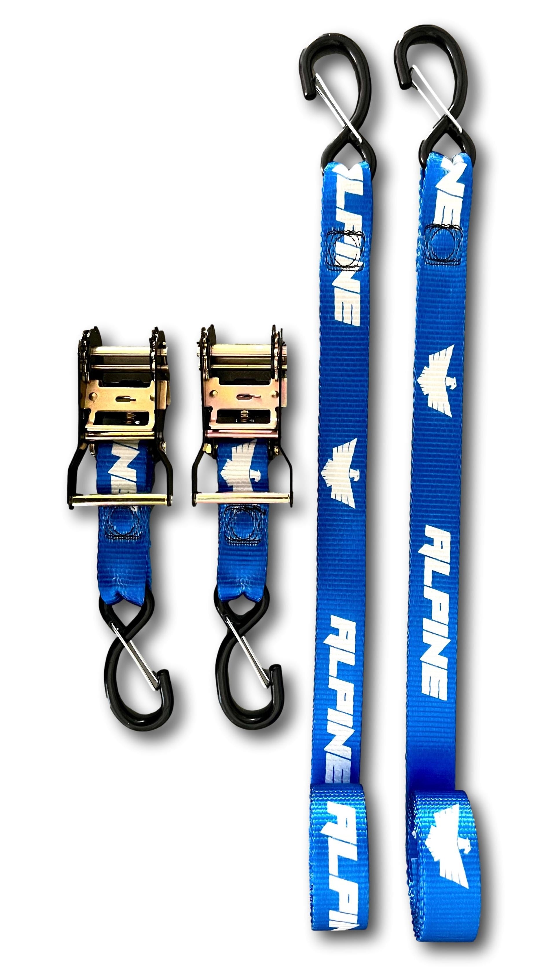 Blue Universal Tie Downs (Pair) Alpine Offroad