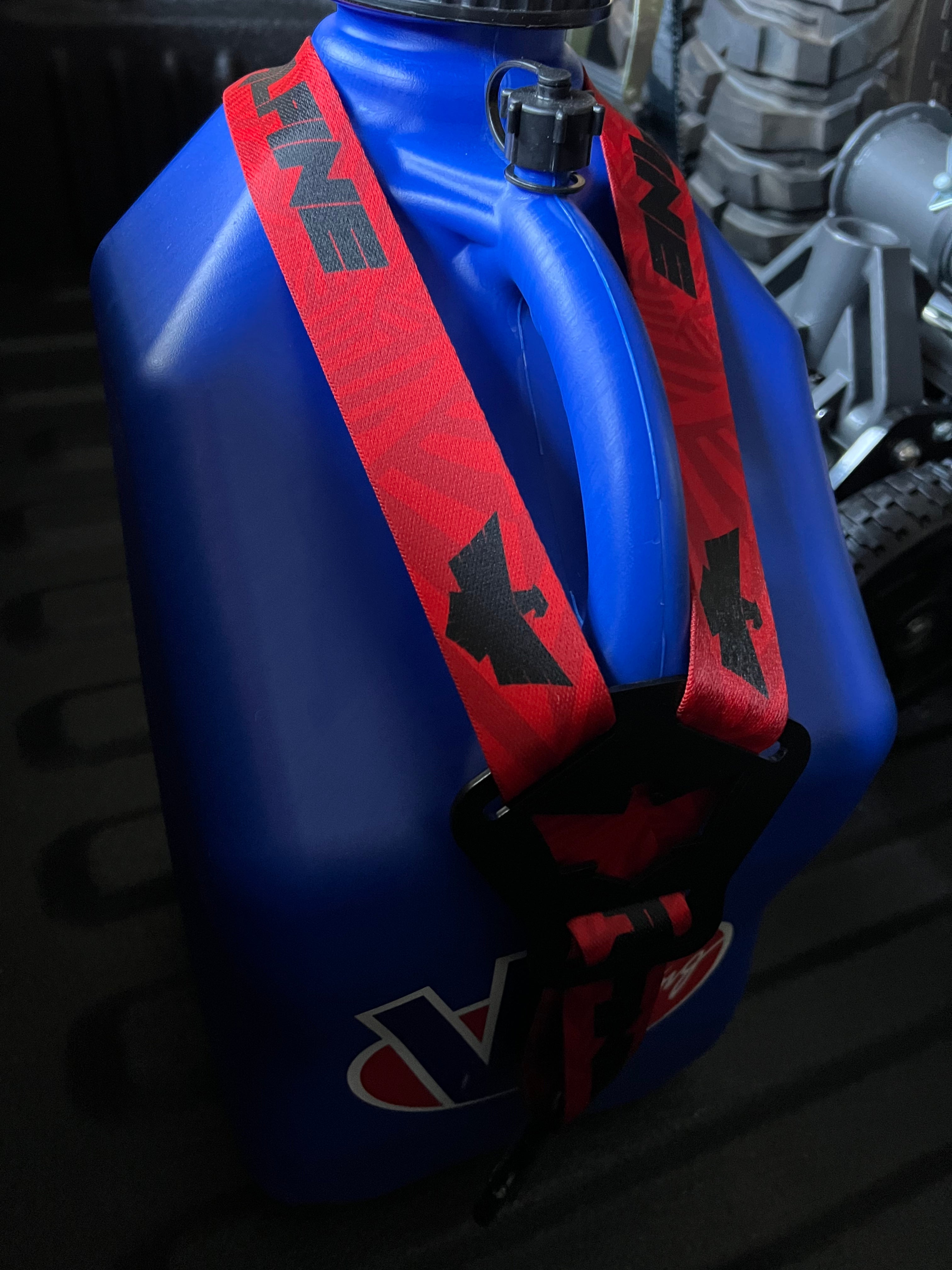 Dual Y Fuel Jug Strap- Red Dazzle Alpine Offroad