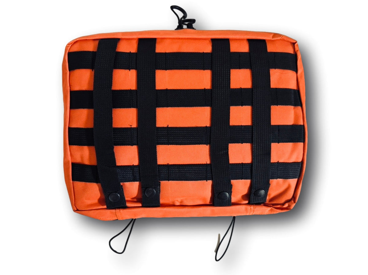 Orange Molle Pouch Set- (1 Large, 2 Medium)