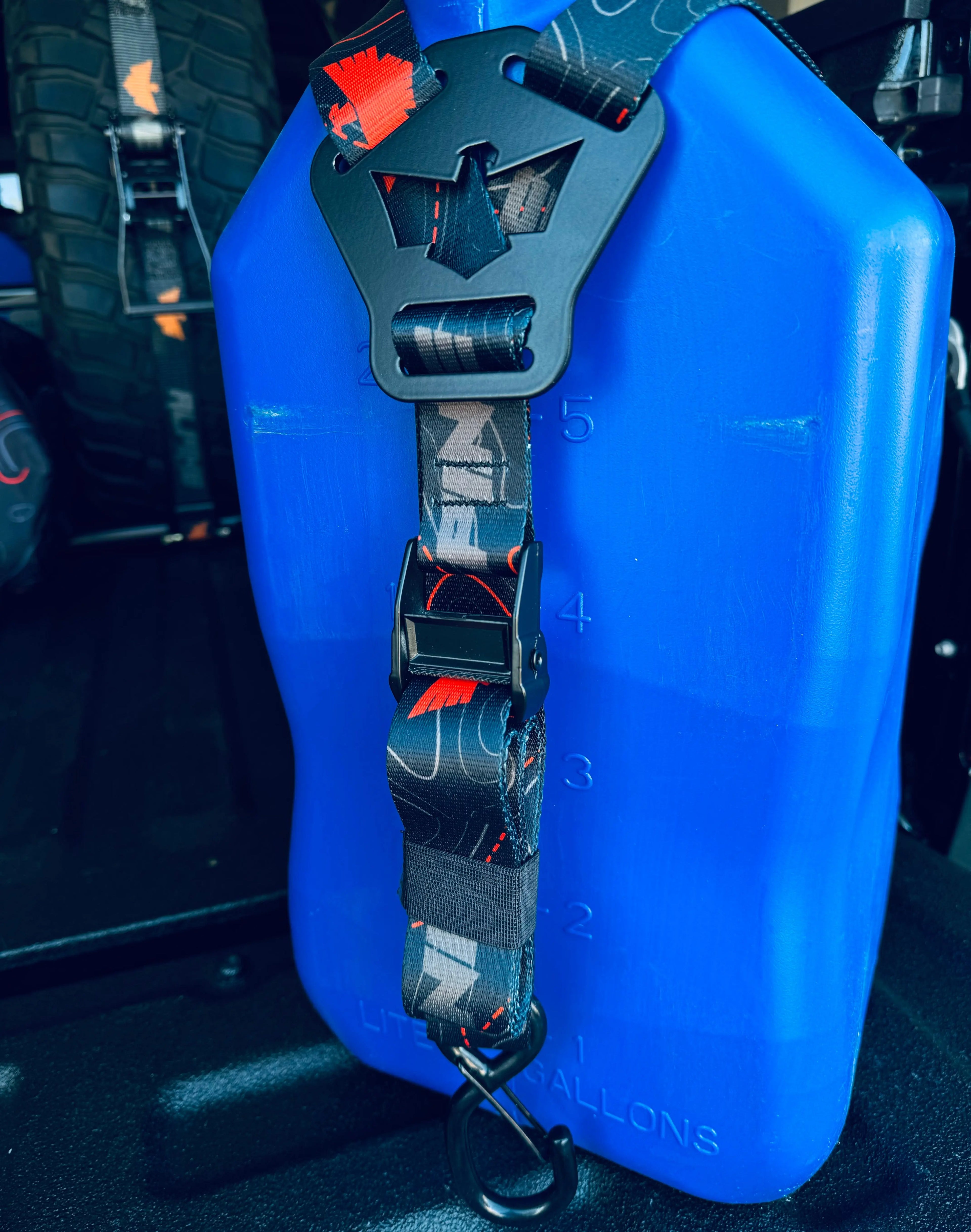 Dual Y Fuel Jug Strap- Orange Topo Alpine Offroad