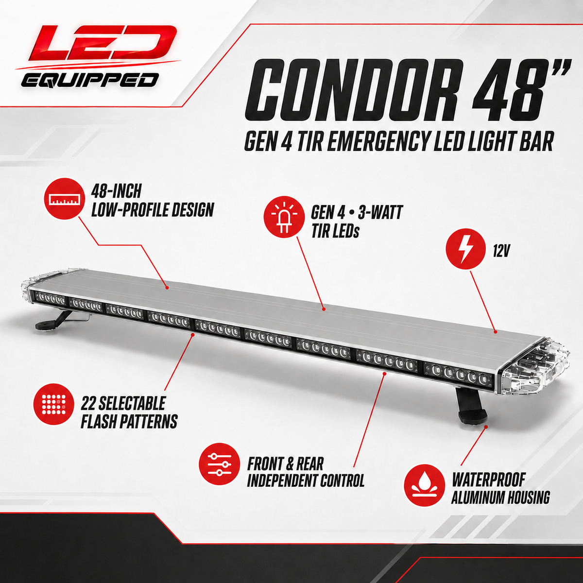 Condor Emergency LED Light bar 48in