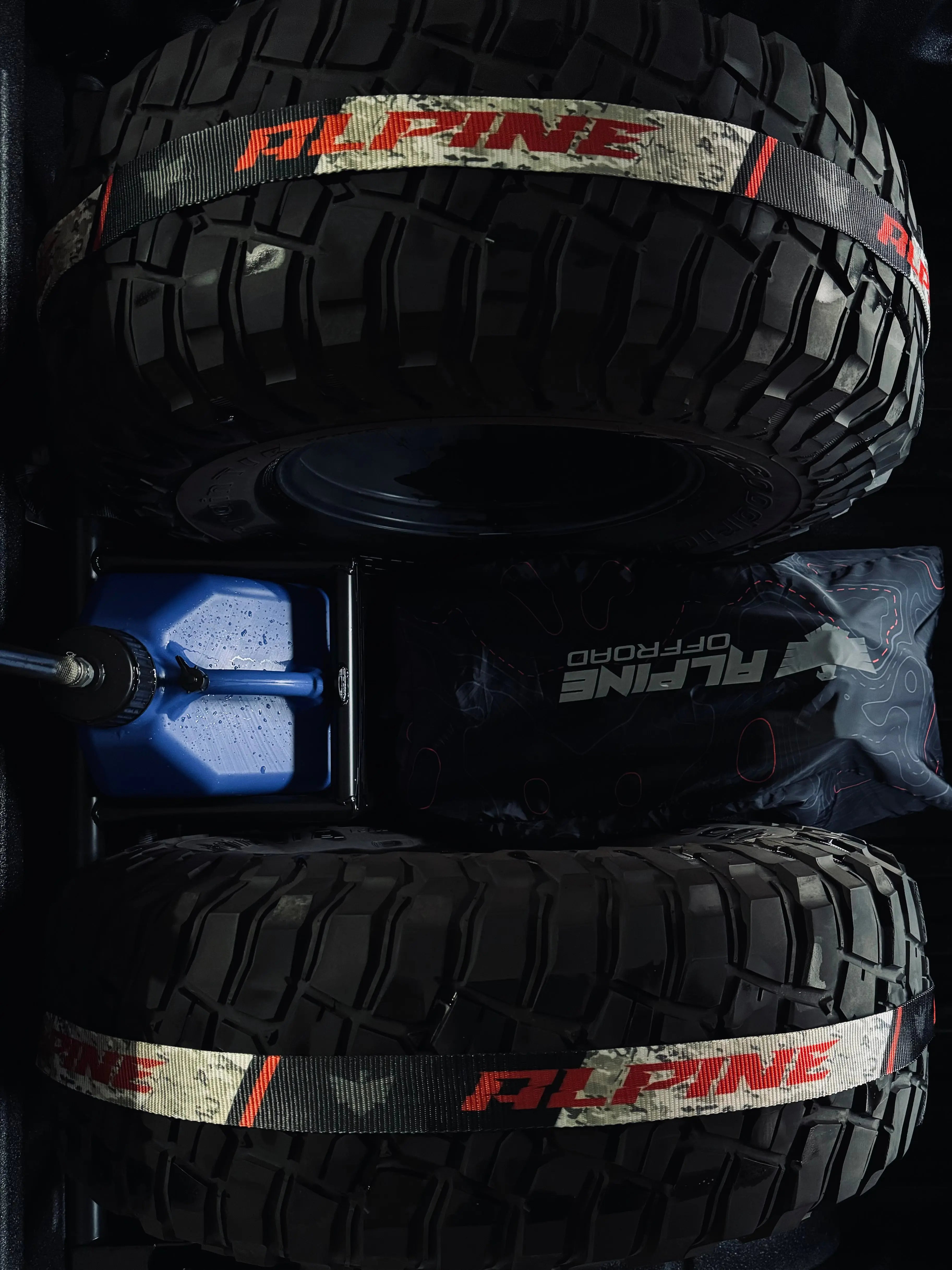 Recon Tire Tie Down (Single Strap) Alpine Offroad