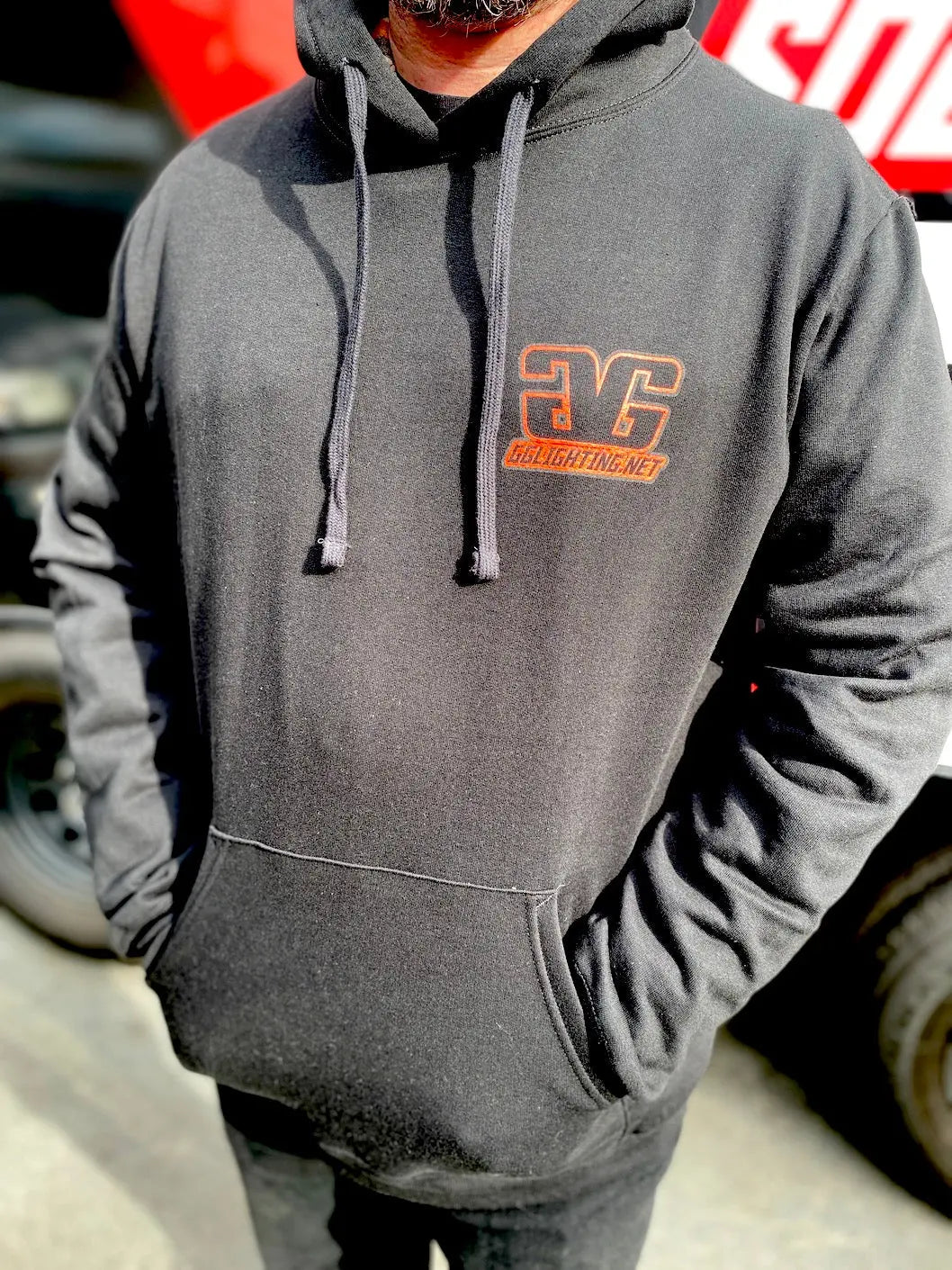 GGLighting Race Hoodie Black Size Large - safesled