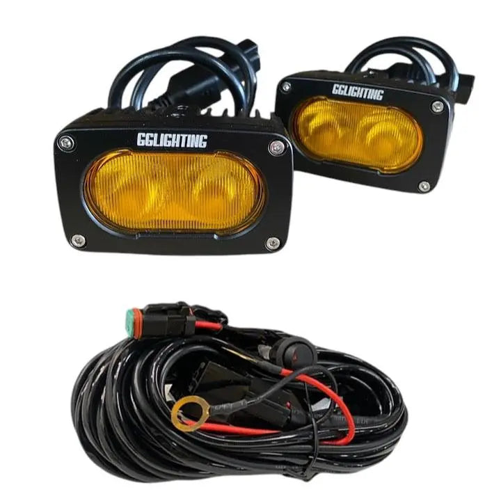 GP10 Offroad LED Pod Bundle Amber With Free Wiring Harness - safesled