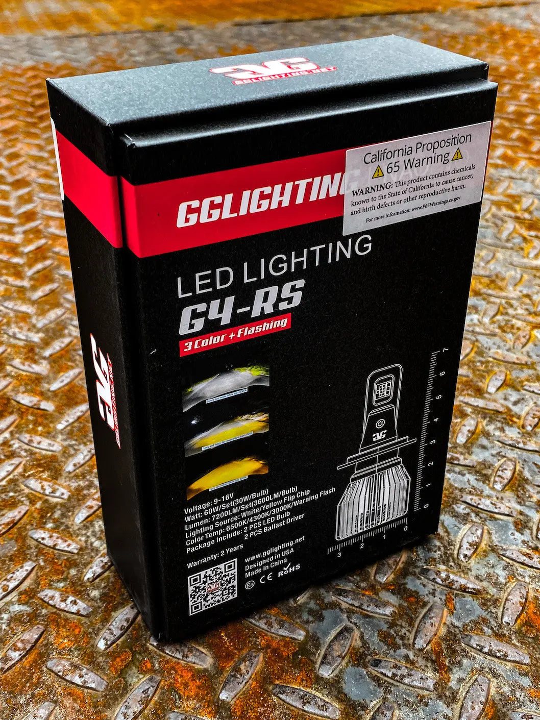 G4-RS 3 Color LED Headlight Bulbs White/Yellow/Amber GGLighting