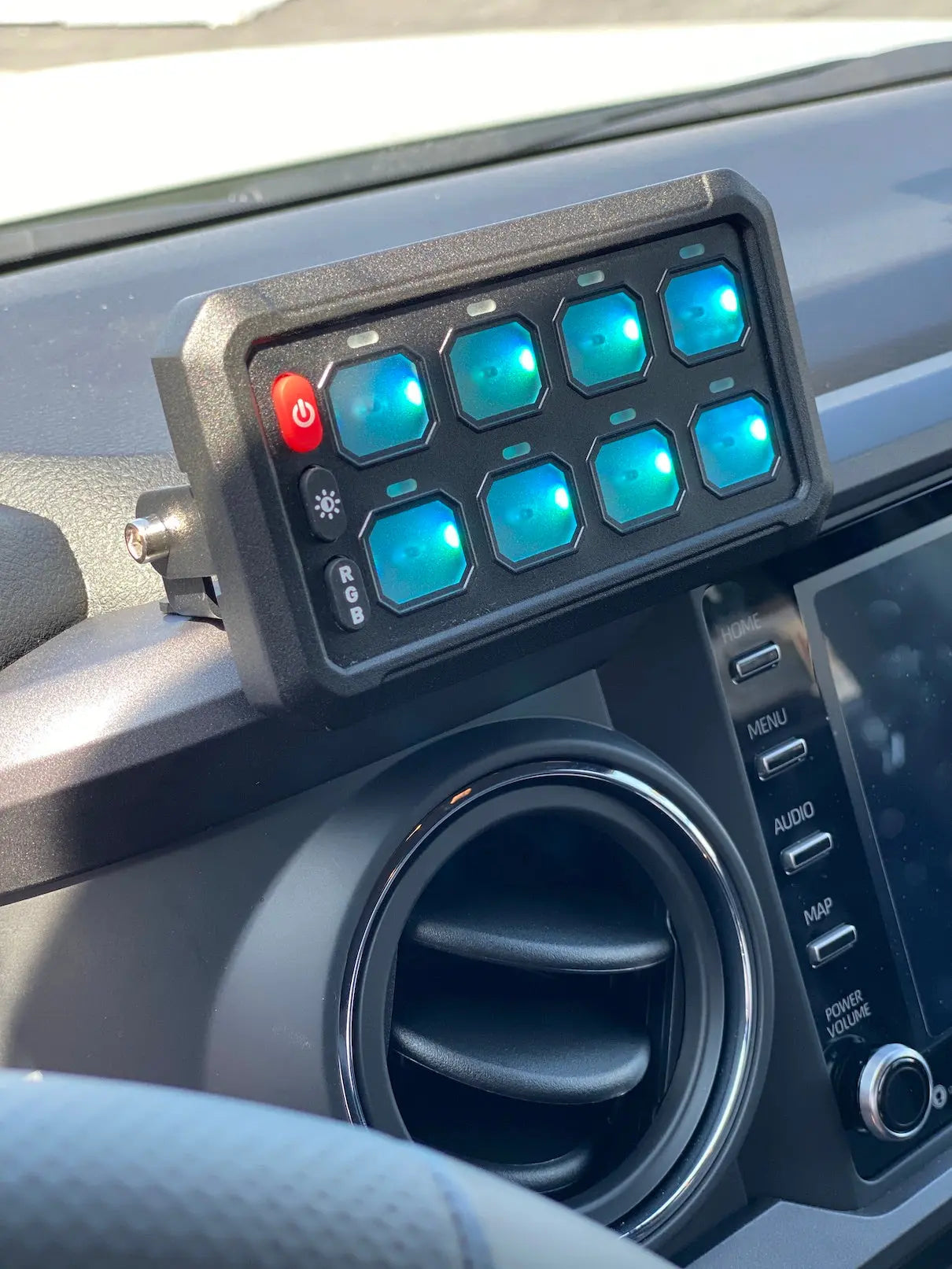 8-Gang Switch Panel With RGB And Remote Control Bluetooth App - safesled