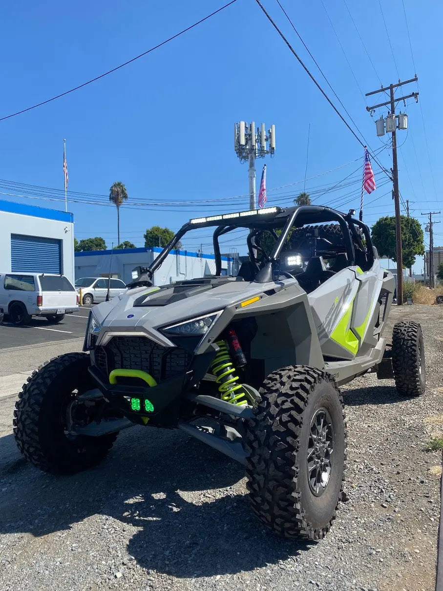 Polaris RZR Pro R / Turbo R Dual Light Pod Bolt On Bumper Mounting Bracket - safesled