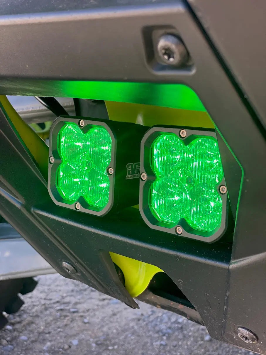 Polaris RZR Pro R / Turbo R Dual Light Pod Bolt On Bumper Mounting Bracket - safesled