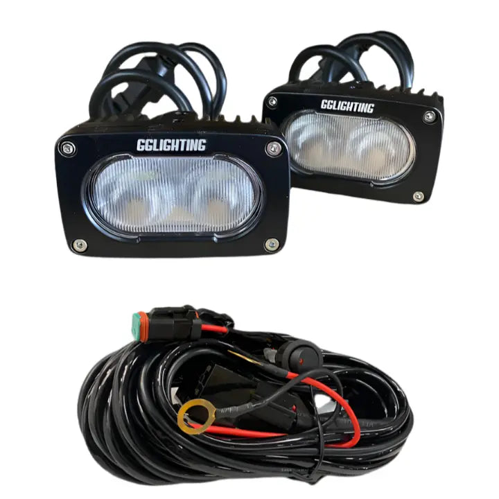 GP10 Offroad LED Pod Bundle White With Free Wiring Harness - safesled