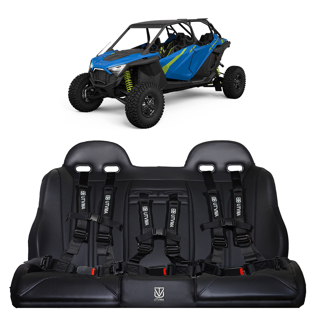 RZR PRO R Rear Bench Seat W Harnesses (2025+)