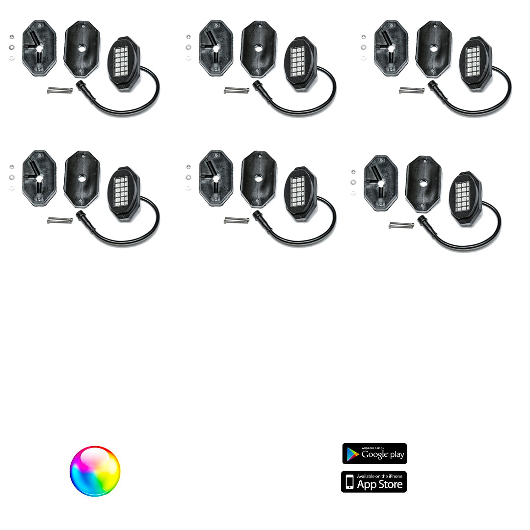5150 Whips 187 Style Rock Lights w/ Control Harness 5150 Whips