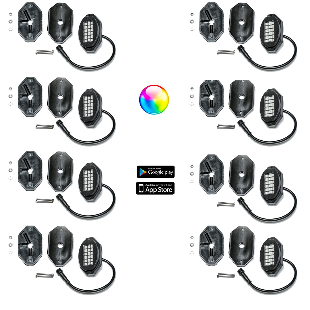 5150 Whips 187 Style Rock Lights w/ Control Harness 5150 Whips