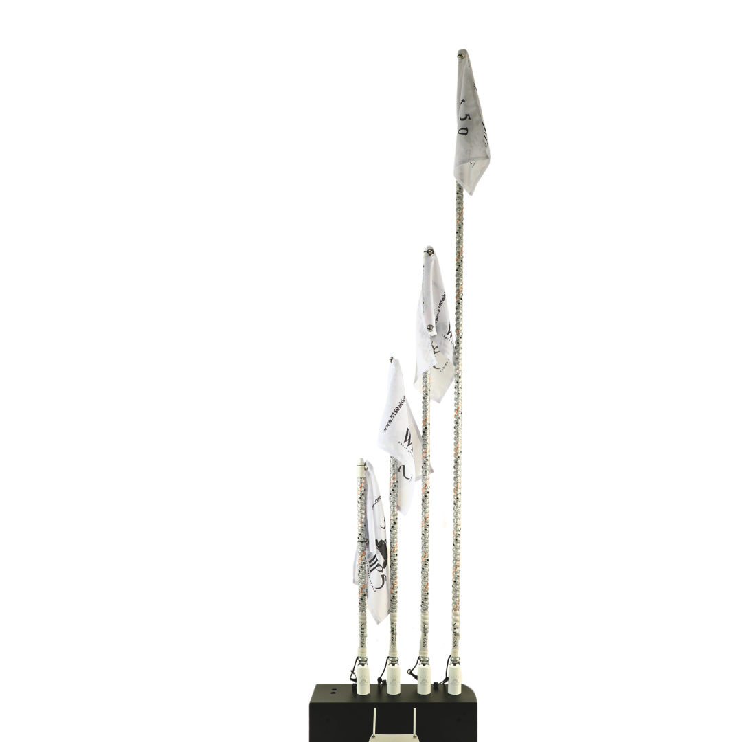 187 Platinum Chalk Line LED Whips – Pair