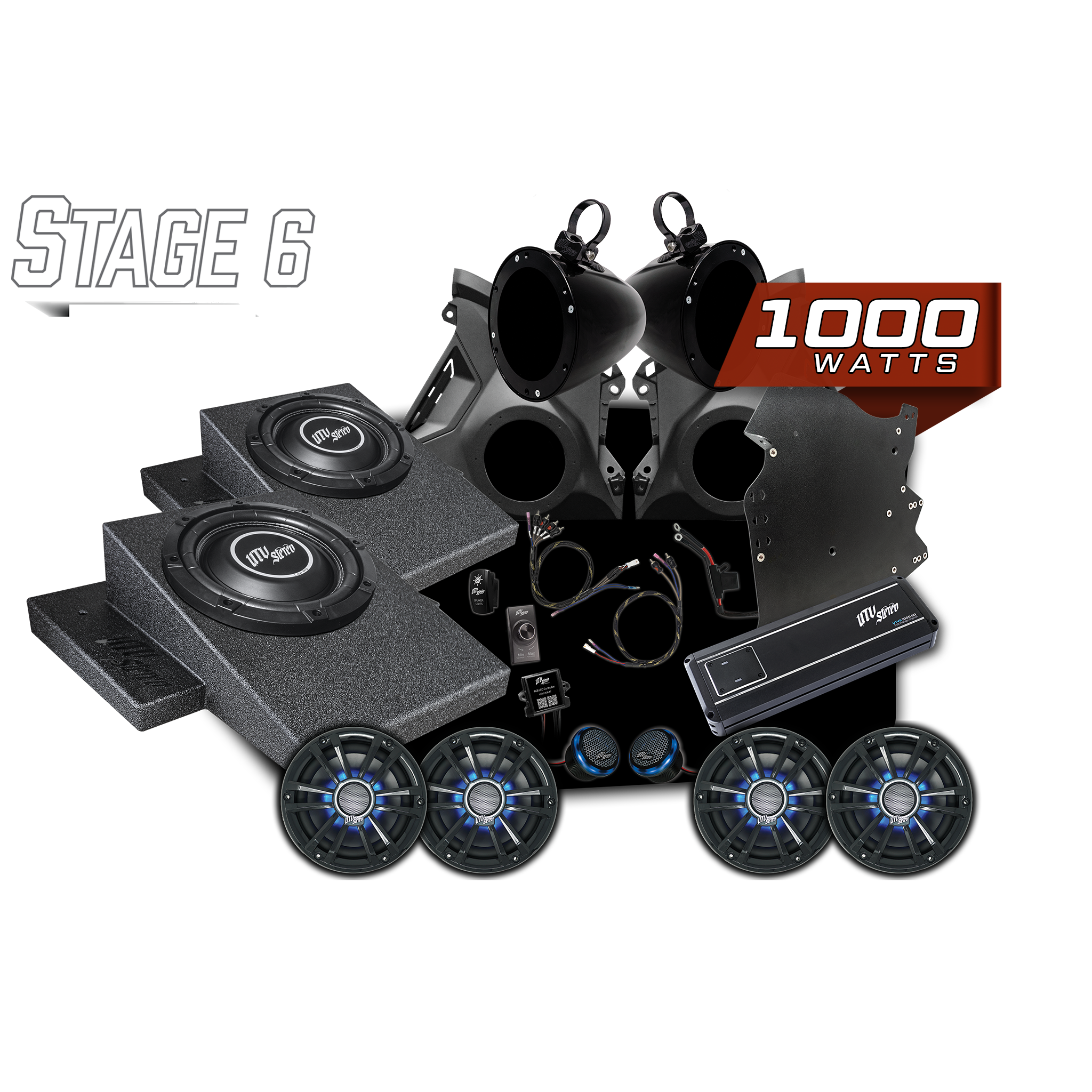 Can-Am® Maverick R Signature Series Stage 6 Stereo Kit | UTVS-R-S6-S