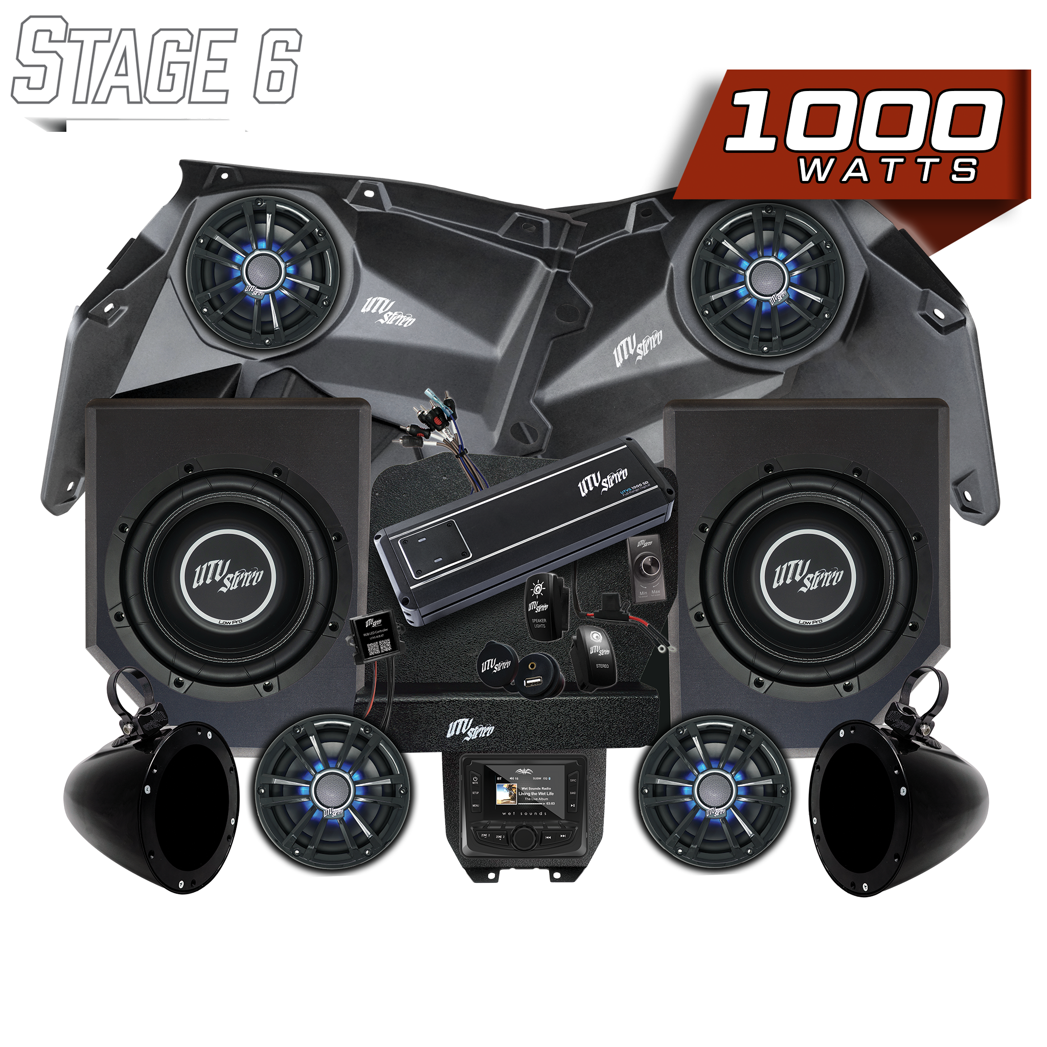 Can-Am® X3 Signature Series Stage 6 Stereo Kit | UTVS-X3-S6-S