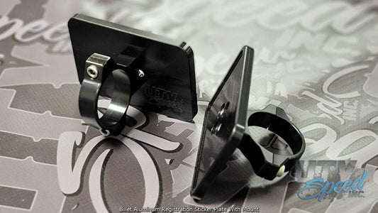 Billet Aluminum Registration Sticker Plate With Mount