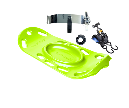 Fluorescent Green Sled Bundle(Mount and 2 Ratchet Straps)