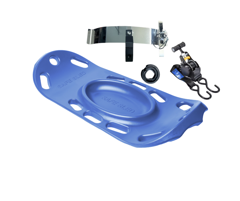 Blue Sled Bundle(Mount and 2 Ratchet Straps)