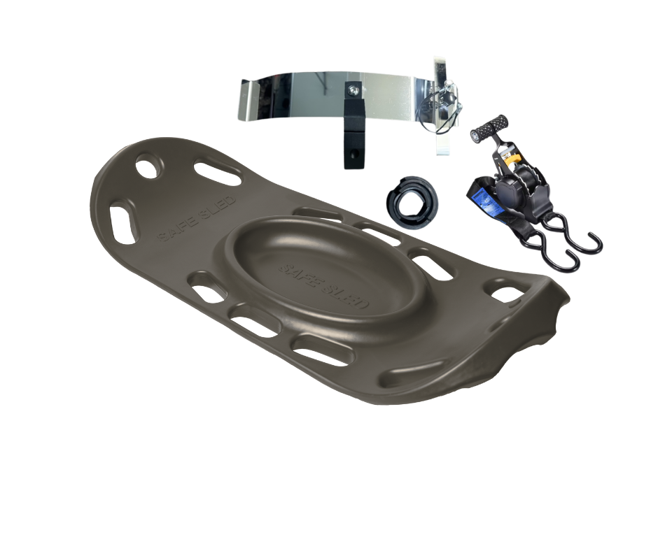 Black Safe Sled Bundle (Mount and 2 Ratchet Straps)