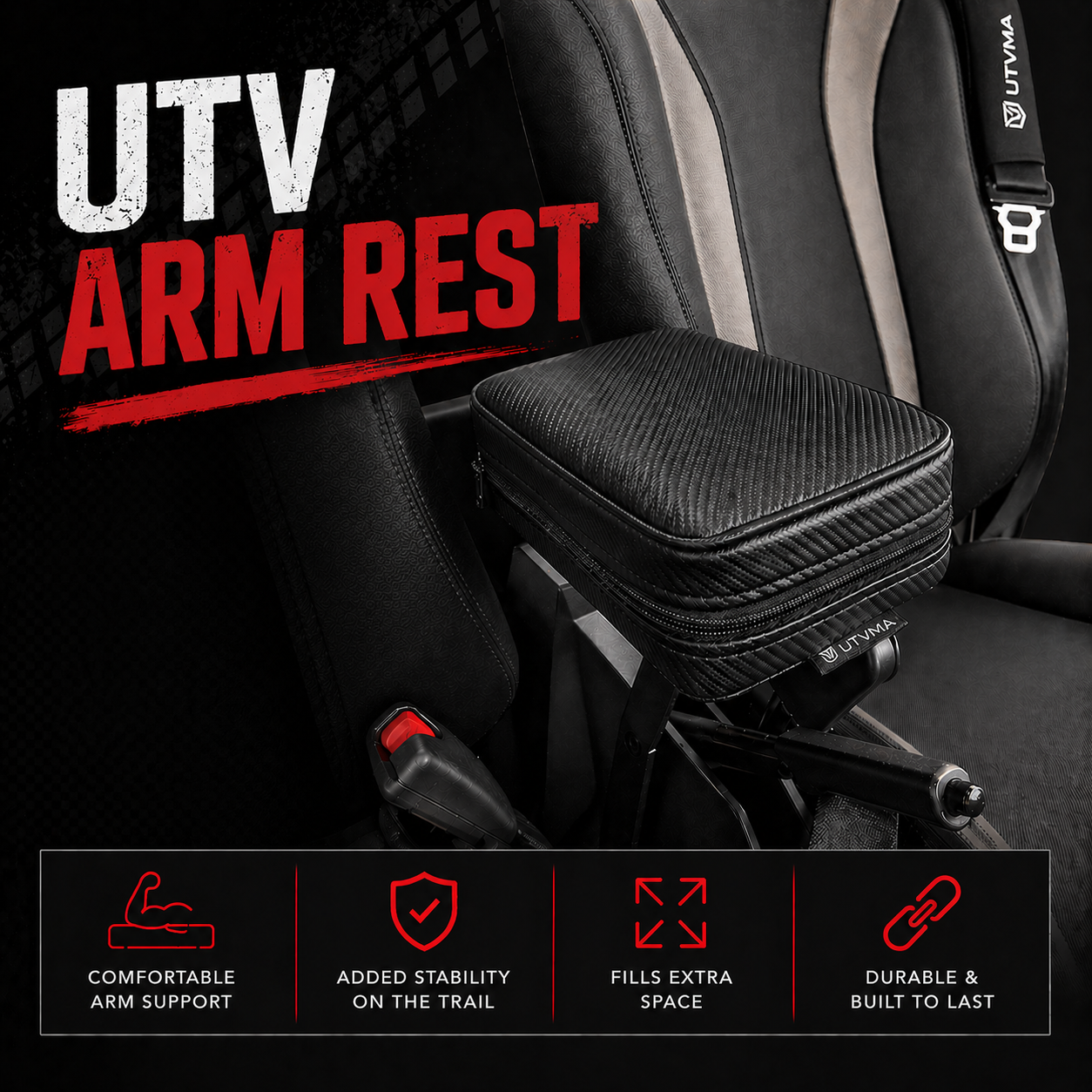 UTVMA Maverick X3 MAX Armrest with Bracket (2017+)