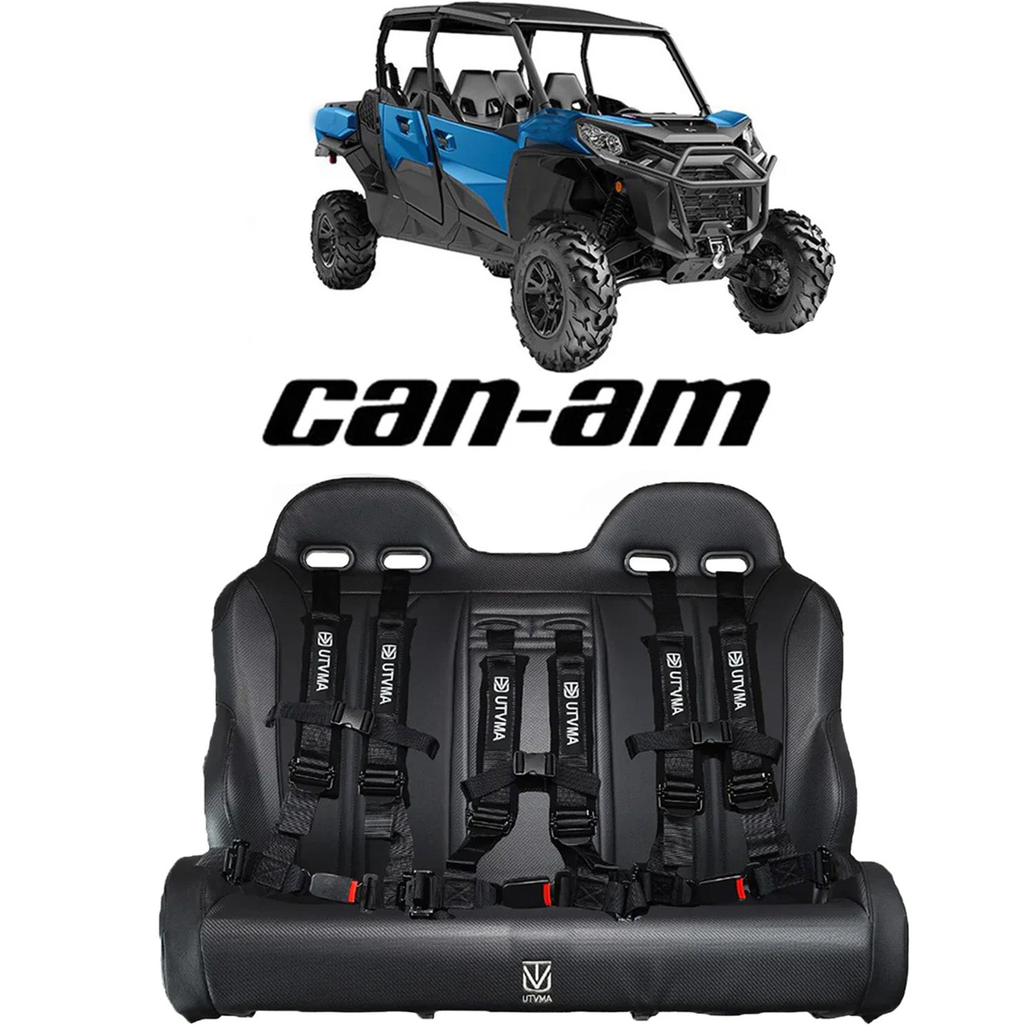 Commander Max Rear Bench Seat (2021+) W Harnesses