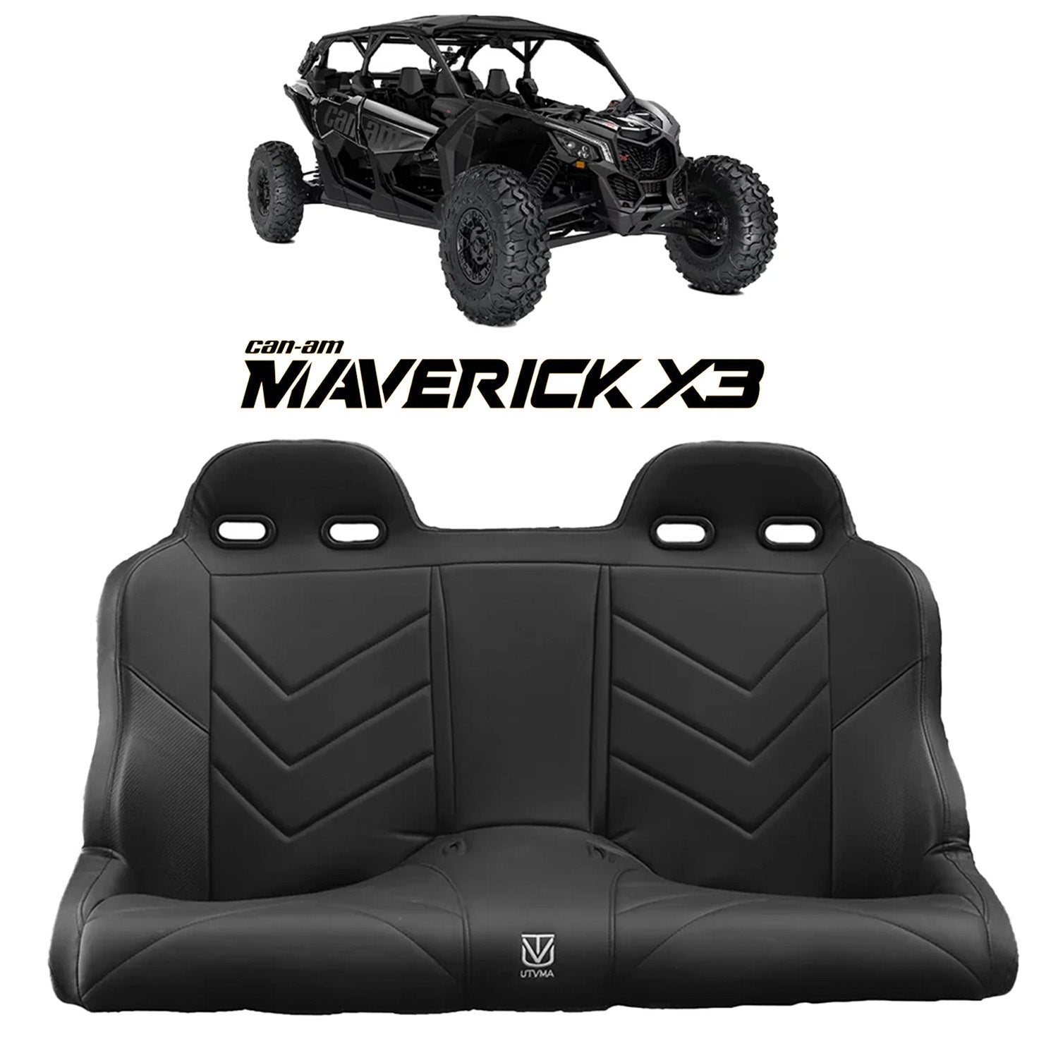 Maverick X3 Rear Bench Seat W Harnesses (2017+)