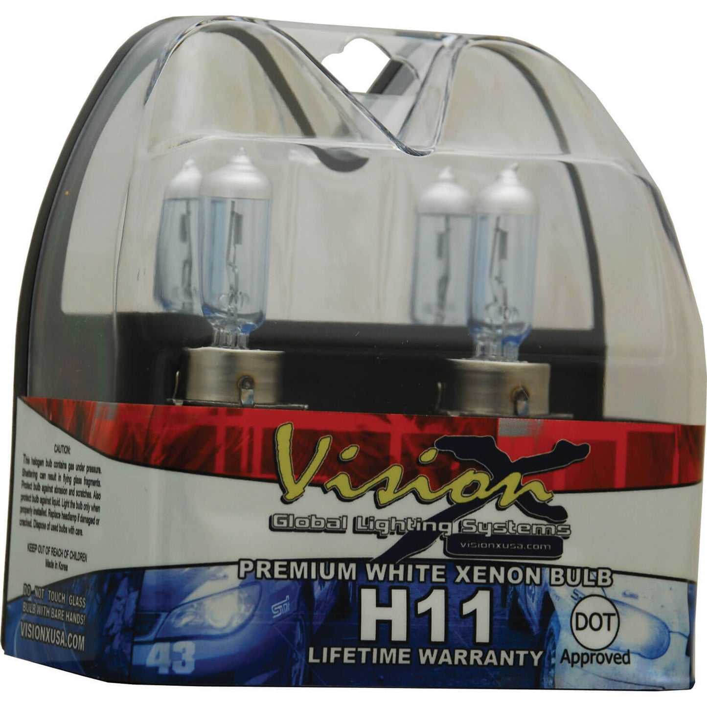 Super White Fog Bulb Set H11 Low 55 Watt
