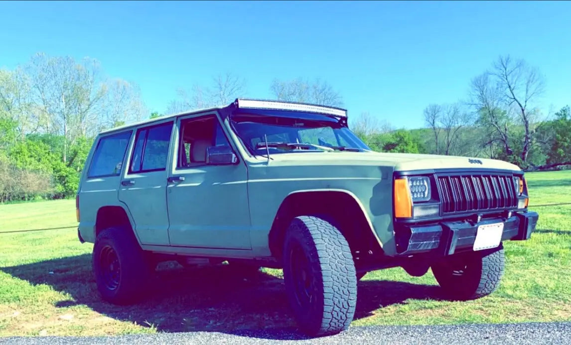 Jeep XJ Cherokee 50" Curved Roof Mounts - safesled