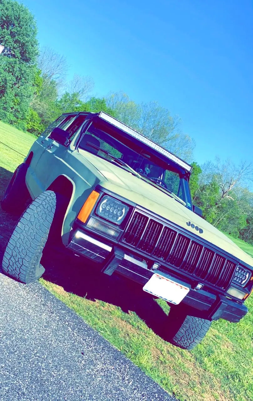Jeep XJ Cherokee 50" Curved Roof Mounts - safesled