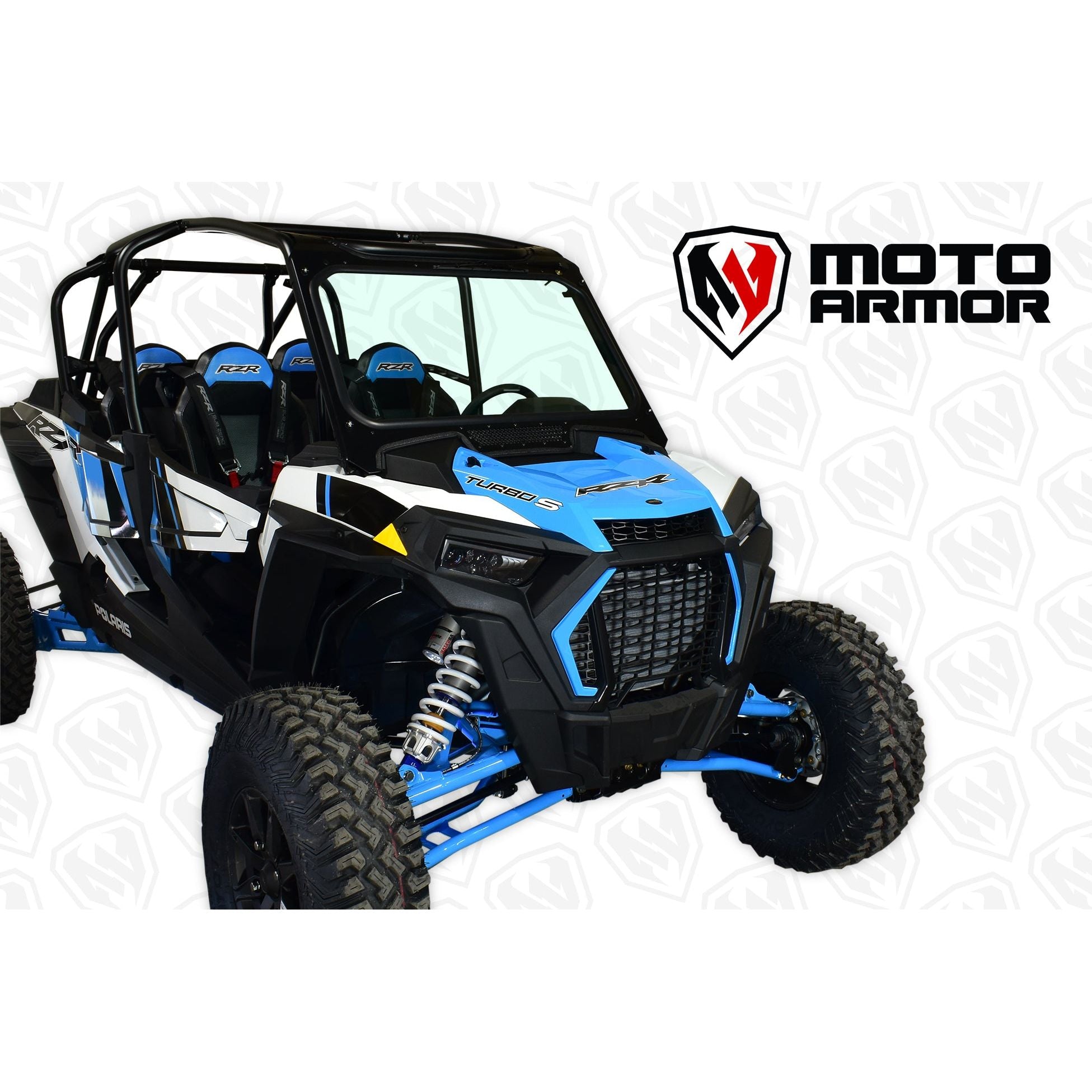 Moto Armor - 2018-2021 Polaris RZR TURBO S Model Full Glass Windshield