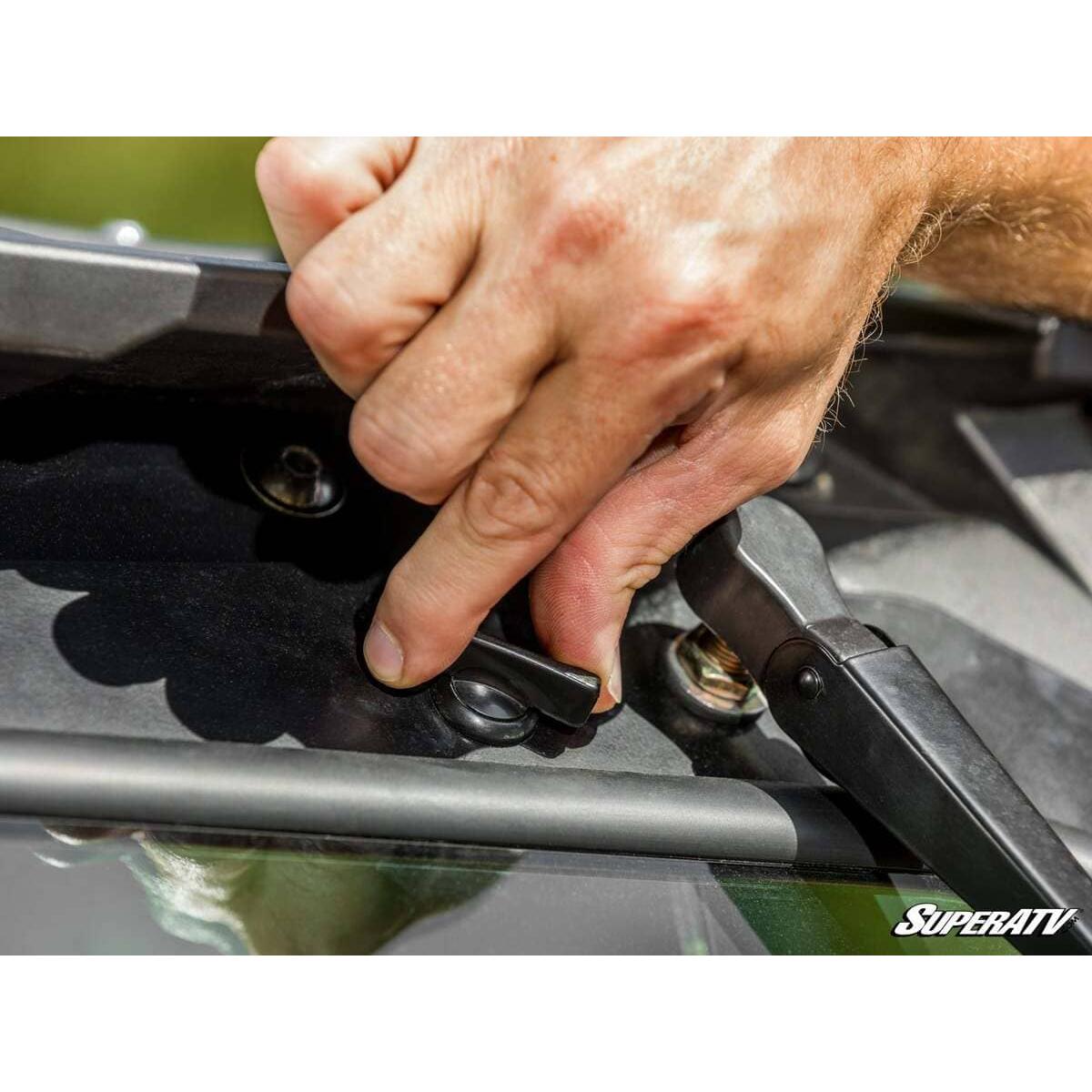 SuperATV - 2020+ Polaris General XP 1000 Flip-Down Glass Windshield