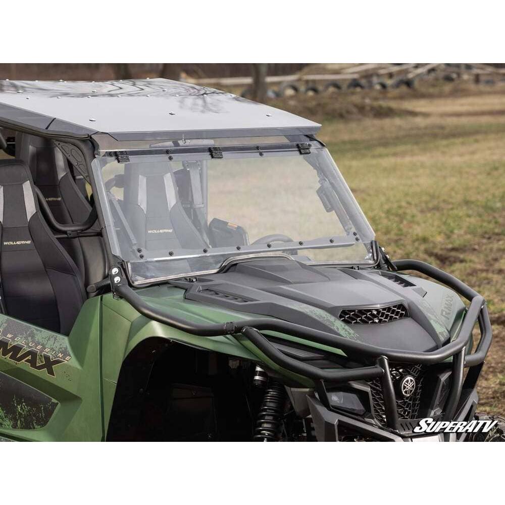 SuperATV - 2021+ Yamaha Wolverine RMAX Max Drive Power Flip Windshield
