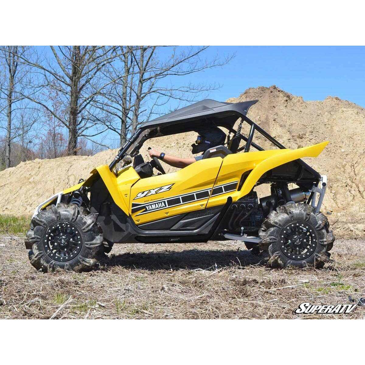 SuperATV 2016+ Yamaha YXZ Heavy Duty Nerf Bars - Black