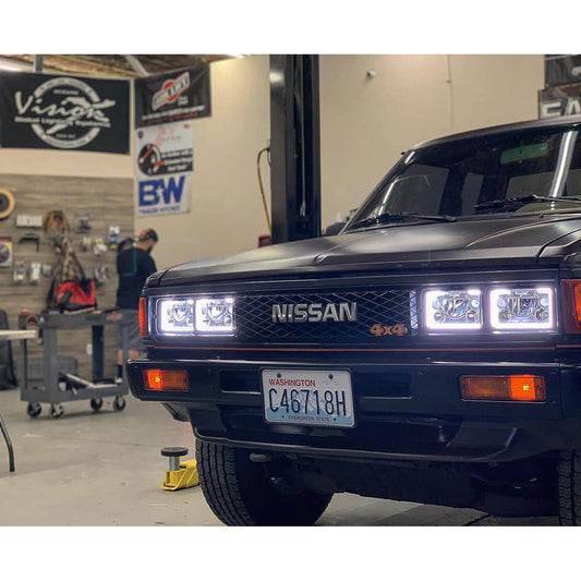 4x6" VX Series LED Headlight Kit - Chrome | White Halo