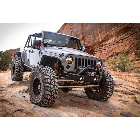 2007-2017 Jeep JK VX LED Headlight Kit - Chrome | White Halo