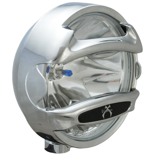 8" Chrome 100 Watt Halogen Spot Lamps with Rock Guards