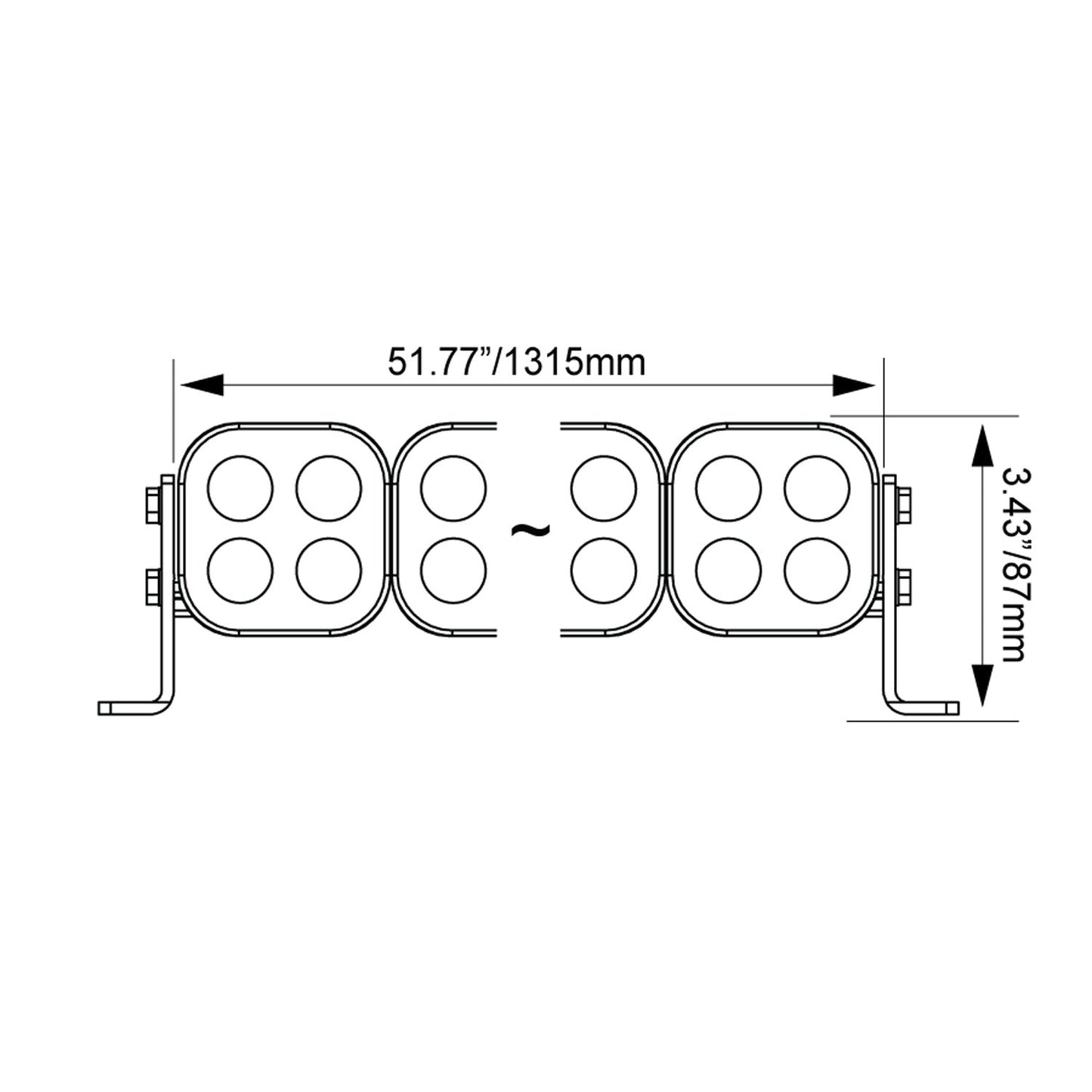 50" Curved Unite Modular LED Light Bar - Preconfigured