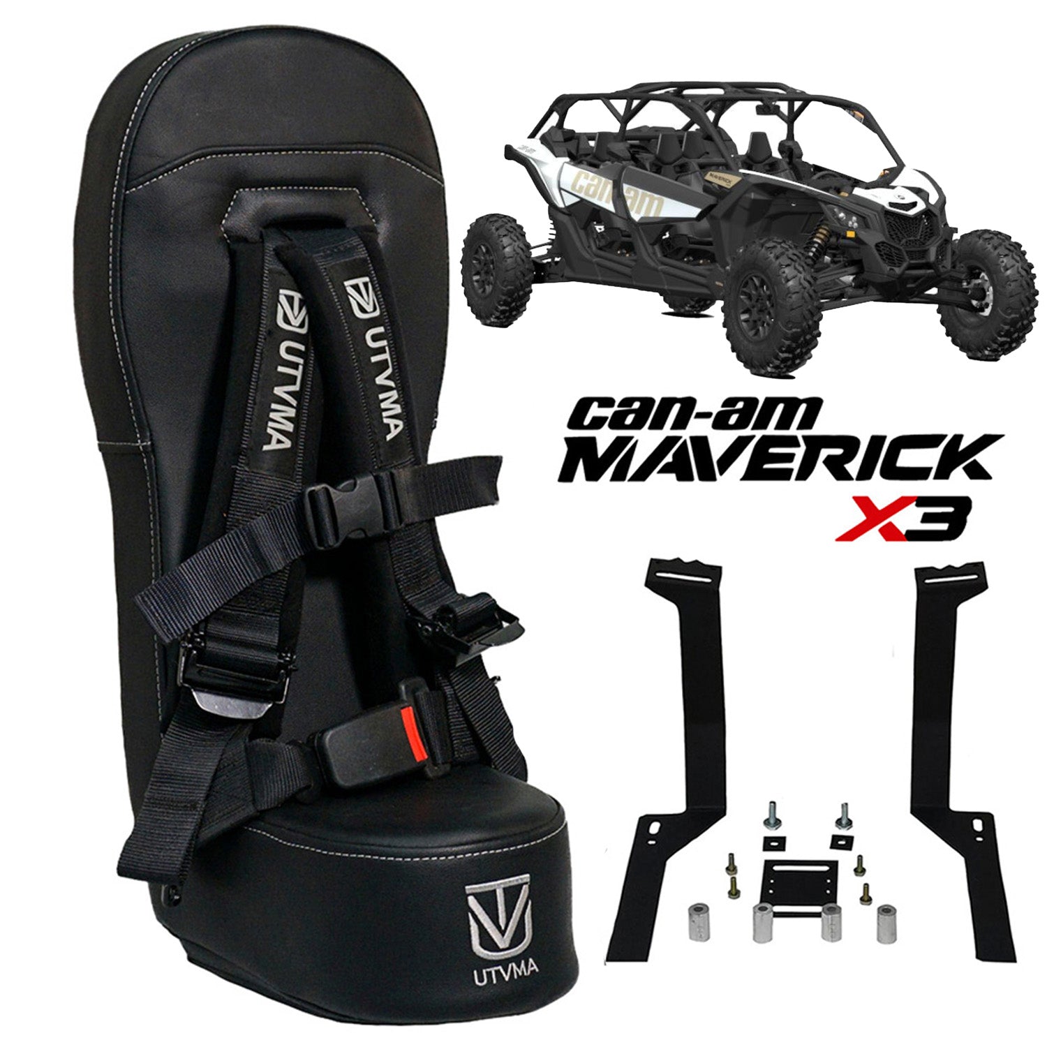 Maverick X3 and X3 Max Front/Rear Bump Seat (2017+)