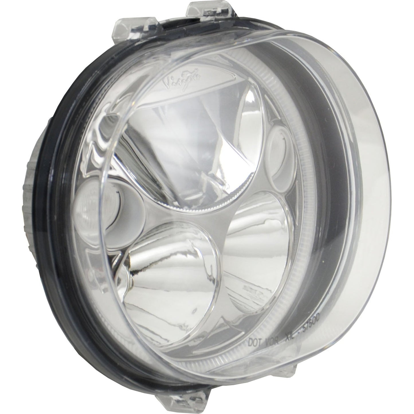 XMC 2004-2013 Road Glide Headlight Replacement Kit Chrome | White Halo